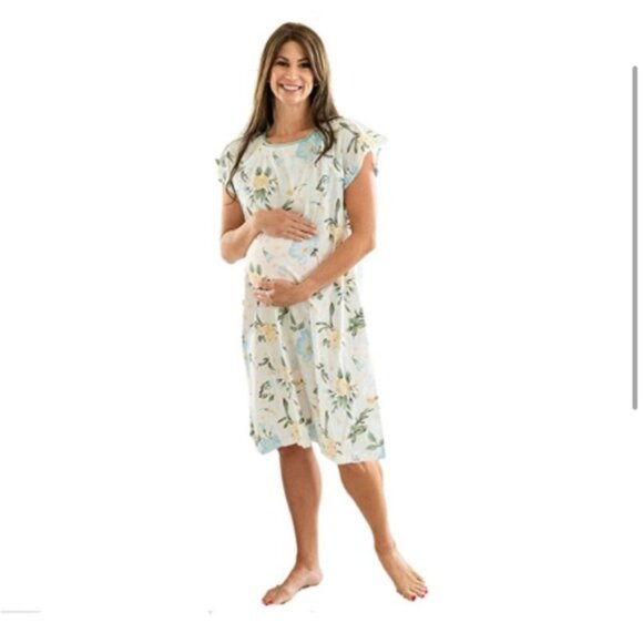 NWT Gownies Floral Hadley Print Maternity Hospital Stay Gown Size XL - Picture 2 of 14